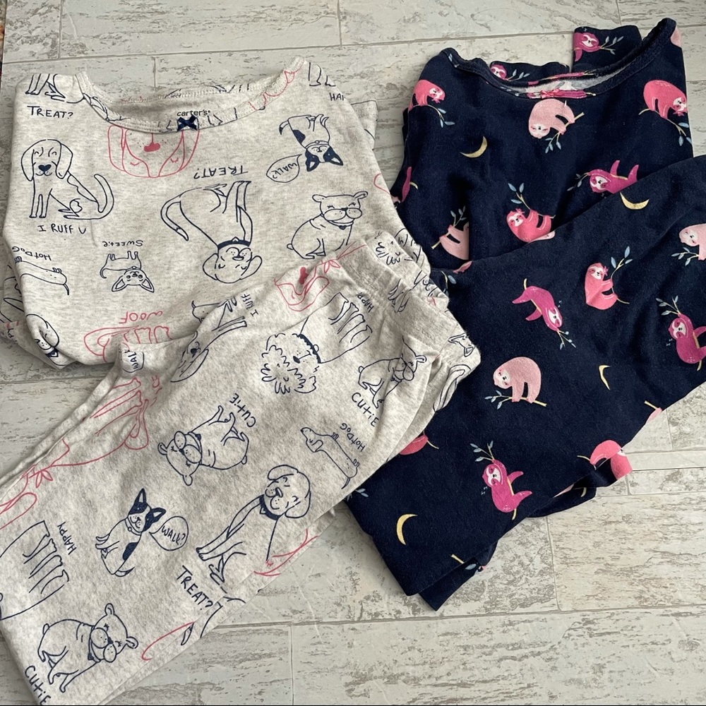 Carter’s Long Sleeve Pajamas Separates girl sz 10